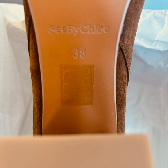 See by Chloe Ankle brown swede boot size 6.5 US - Picture 7 of 8